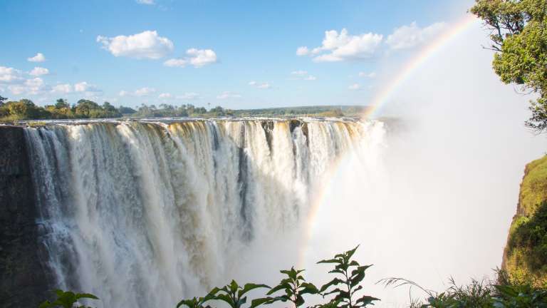 Victoria falls with rainbow